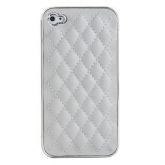 Grid Pattern PU Leather - Grey