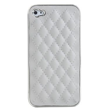 Grid Pattern PU Leather - Grey